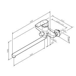 Смеситель для ванны с душем Am.Pm Gem (F90A90000) хром