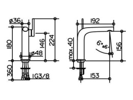 Смеситель для раковины Keuco Edition 400 51502010100, хром