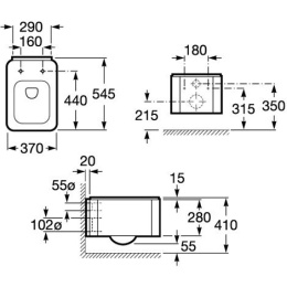 Подвесные унитазы Чаша подвесного унитаза Roca Element (346577000) белый