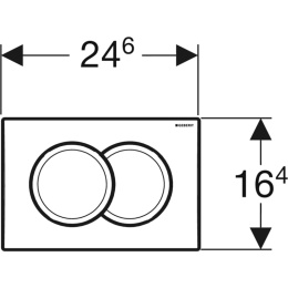 Клавиша смыва Geberit (115.107.46.1) хром матовый