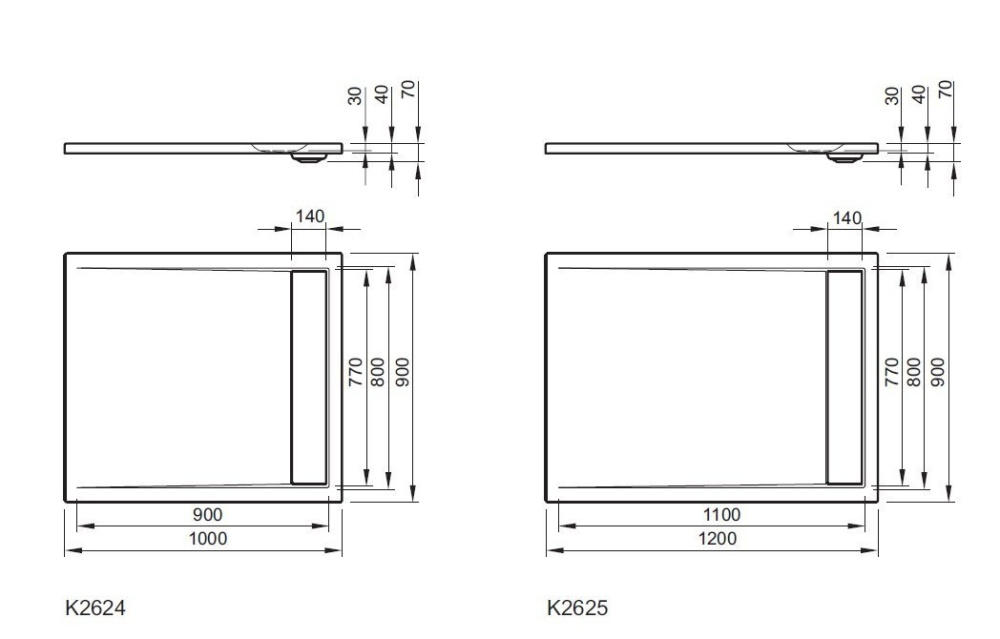 Ideal Standard Strada K262401 Душевой поддон