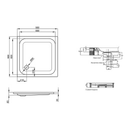 Фото Поддон для душа Bette Supra 5920-000 AE 90x90