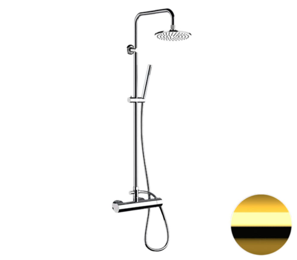 Фото Душевая система Remer Minimal N37RX7MMM20DO, золото глянцевое