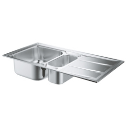 Grohe K400 31567SD0 Мойка для кухни из нержавейки, 2 чаши с крылом