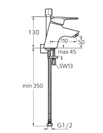 Смесители для раковины Смеситель Ideal Standard San Remo B7653AA для раковины с гигиеническим душем