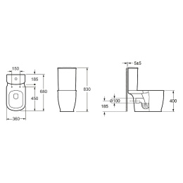 Бачок BelBagno Prado BB10150T