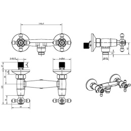 Фото Смеситель для душа Boheme Tradizionale Oro (294) золото