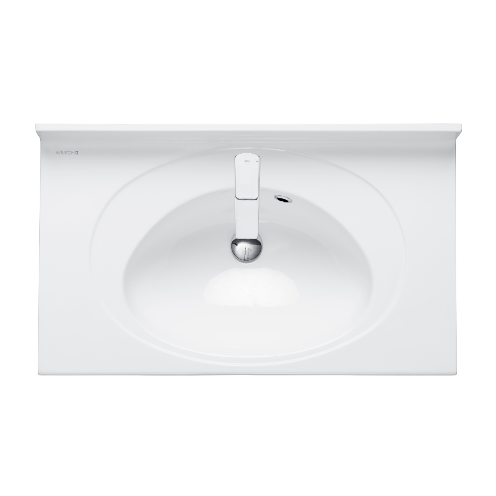 Фото Раковина Aquaton Отель 3/80 белая с навесами 1A70063NOT010