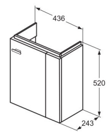 Подстолье под раковину C6748WG Ideal Standard Connect Space
