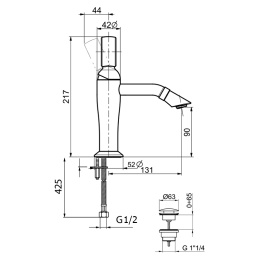 Фото Смеситель для раковины Webert Opera OA830102015