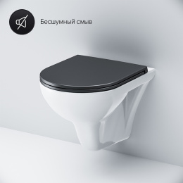 Унитаз подвесной Am.Pm Gem (C901700SCmb) белый, черный