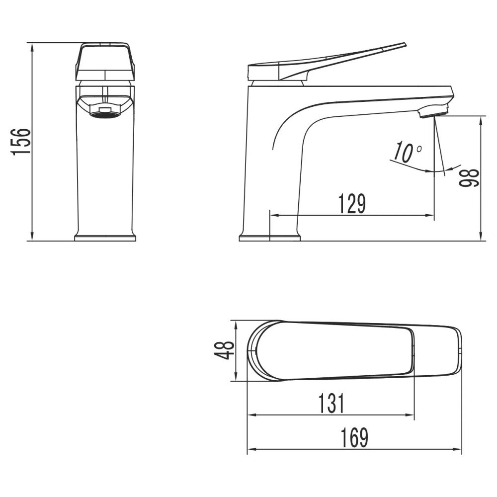 Смеситель для раковины Lemark Bronx (LM3706BL) черный