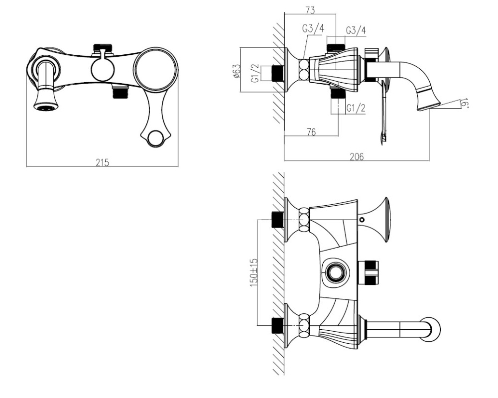 Фото Душевая система с изливом Artik Yasmina LT800/B03 хром