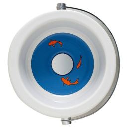 Фото Раковина накладная без перелива 40,5 x 54см, Scarabeo Bucket 8804 белая с декором R