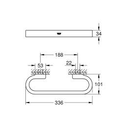 Grohe Selection 41064000 Держатель для ванны, поручень