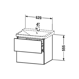 Фото Тумба подвесная Duravit L-Cube LC624401818/2332650000, белый