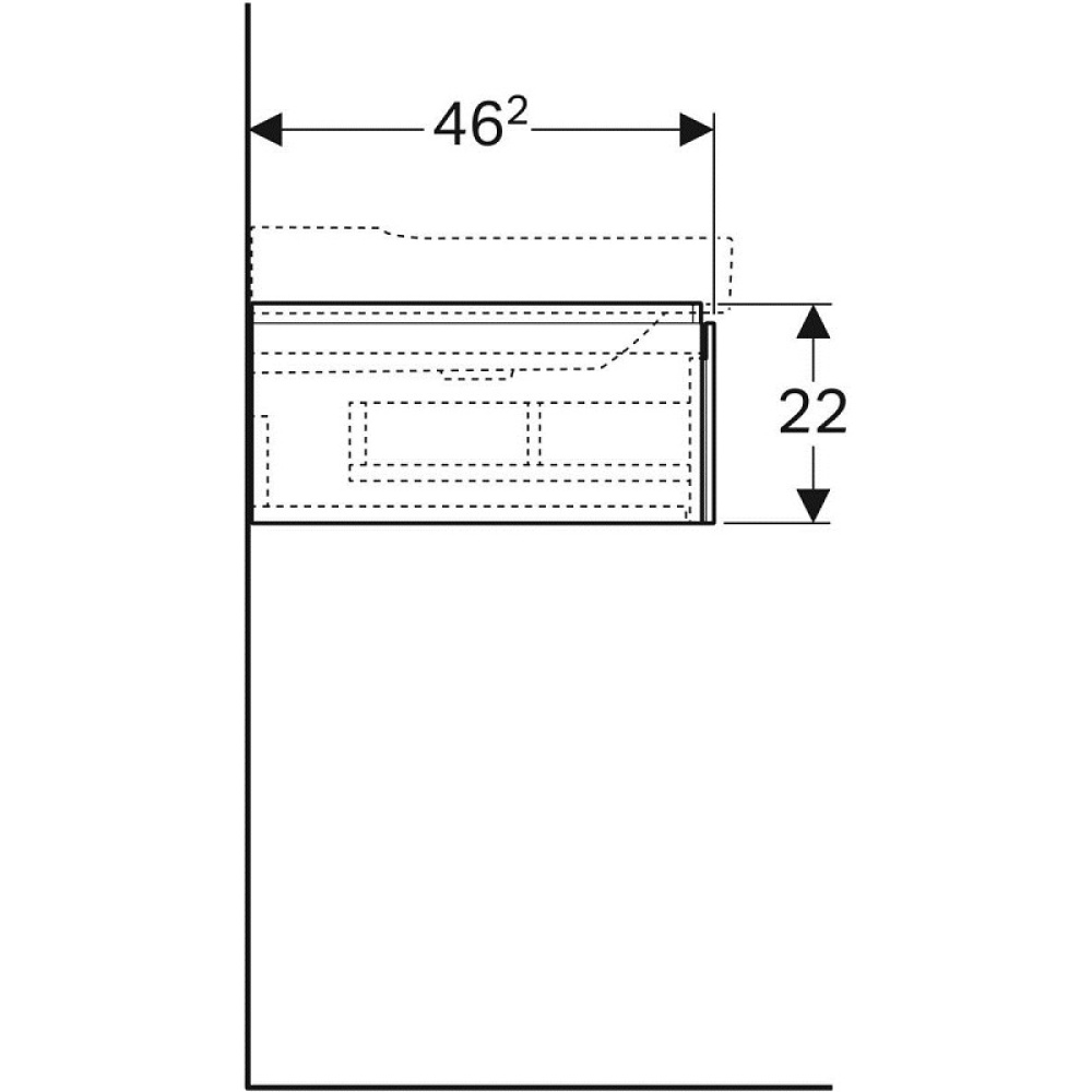 Geberit Xeno2 500.508.00.1 Тумба для раковины, с ящиками выдвижными