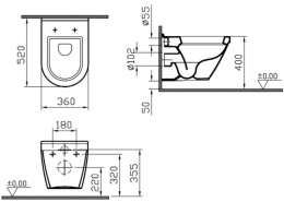 Фото Унитаз подвесной Vitra S50 (5318B003-0075) белый