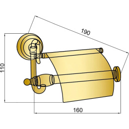 Фото Держатель туалетной бумаги Boheme Barocco (10651) бронза