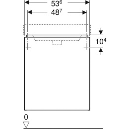 Geberit Smyle Square 500.365.JR.1 Тумба для раковины, с распашными дверцами