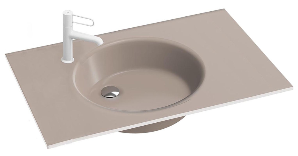 Стеклянная раковина Jacob Delafon Odeon Rive Gauche EB2562-DE3, 80 см, бронза, матовая