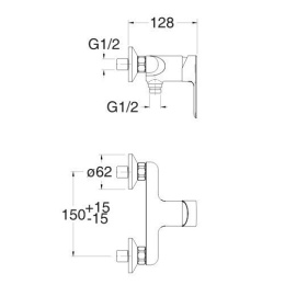 Cristina SPORT SI40151 Смеситель для душа