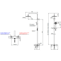 Фото Душевая система Remer Infinity (I34AUFD25) хром