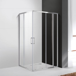 Душевой уголок Cezares Molveno-AH-21-80+20-C-Cr-IV, 100 x 80 x 190 см, стекло прозрачное, хром
