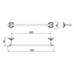 Фото Держатель для полотенец Paini Duomo 88CR001 хром