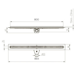 Фото Душевой лоток PAINI Slim Line 800 CH800SLC черный