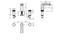Смеситель врезной Boheme Venturo (150-CR-DIAMOND) хром
