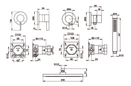 Душевой комплект Keuco Ixmo 59603010001 хром
