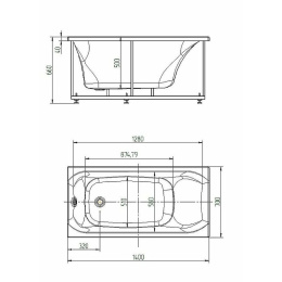 Акриловая ванна 140x70 Aquatek (ALF140-0000024), прямоугольная
