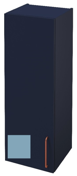 Шкаф-пенал Jacob Delafon Odeon Rive Gauche 40 см, EB2571G/D-RX-M43, цвет аквамарин матовый, ручки на