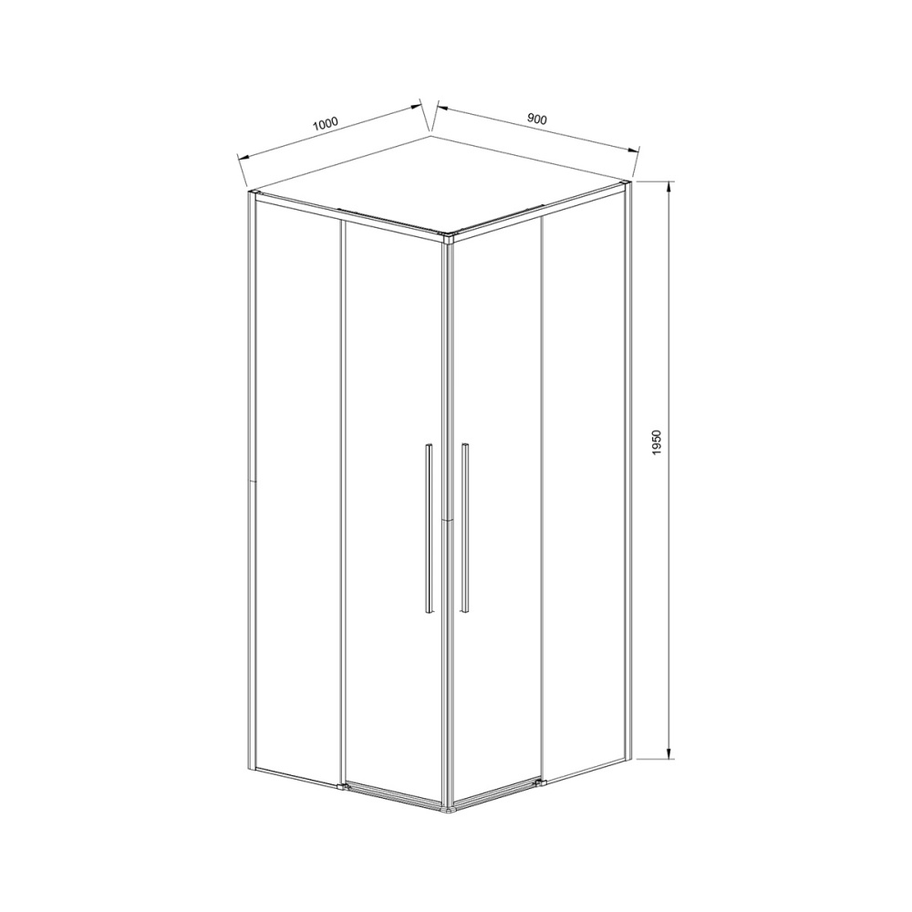 Душевой уголок Vincea Slim-N (VSS-4SN9010CLB) черный