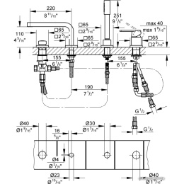 Смеситель Grohe Lineare 19577000 для ванны