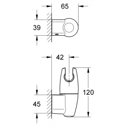 Grohe Movario 28401000 Держатель ручного душа, поворотный