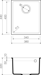 Кухонная мойка Omoikiri Bosen 38-U-PL Tetogranit (4993230) платина