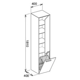 Шкаф высокий Keuco Royal 32131450001, белый