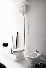 Механизм смыва для навесного высокого бачка Kerasan Retro 750190 (хром)