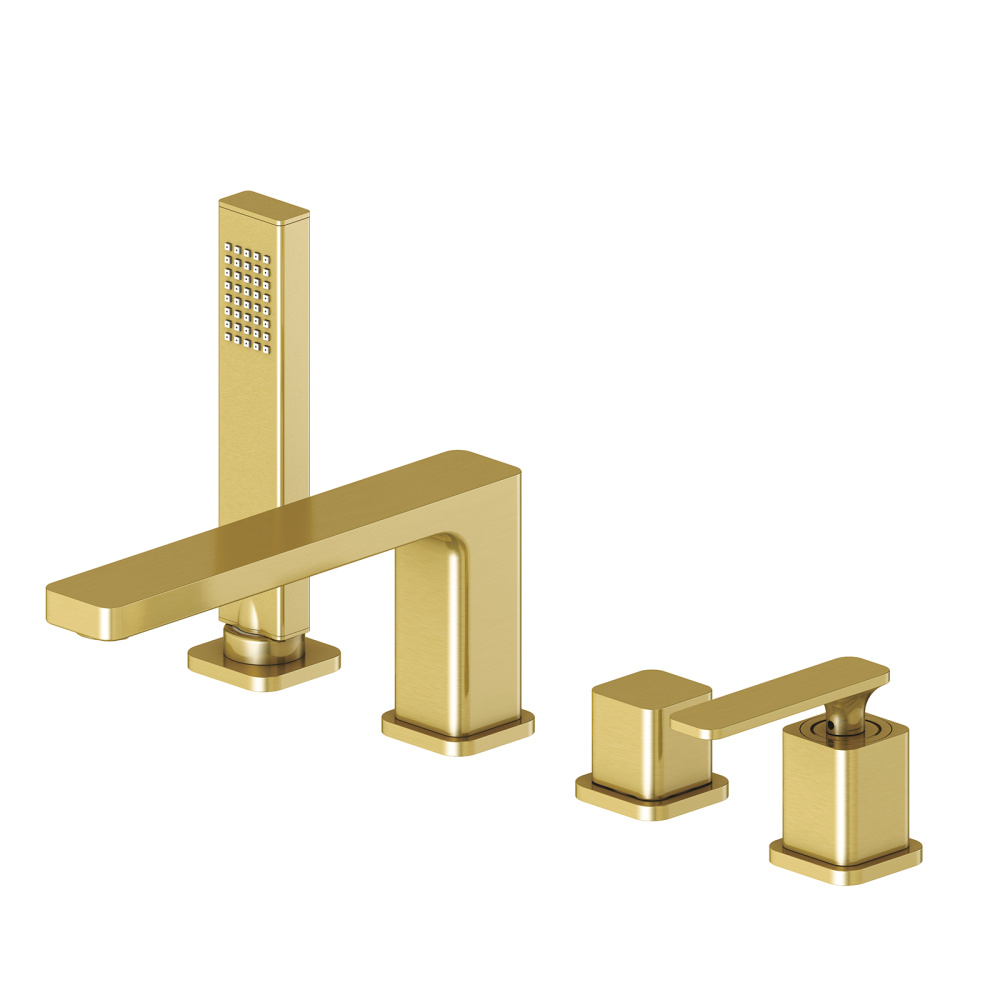 Фото Смеситель для ванны с душем, врезной Timo Torne 4330/17Y золото матовое