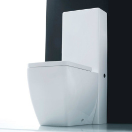 Kerasan Ego унитаз приставной 53см, белый с напольным бачком с механизмом и сиденьем на выбор