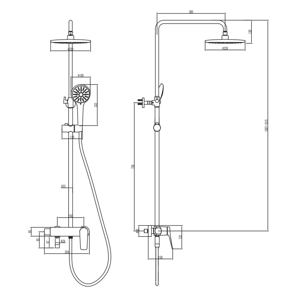 Душевая система Lemark Bronx (LM3762GM) графит