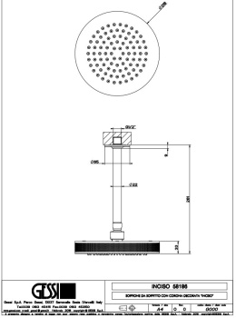 Верхний душ Gessi Inciso (58186#031) хром
