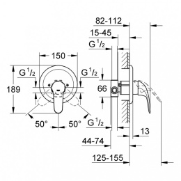 Встроенный гигиенический душ Grohe 32742263 Euroeco
