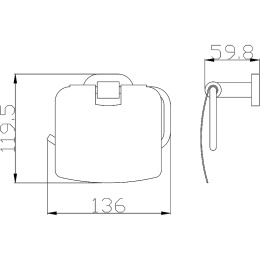 Фото Держатель туалетной бумаги Rav Slezak Yukon (YUA0400CMATZ) черный