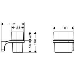 Фото Hansgrohe Axor Urquiola 42433000 Мыльница с держателем