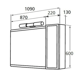 Фото Ideal Standard Motion W5504CT зеркало для ванной 110 см, цвет венге