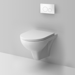 Инсталляция с унитазом и клавишей Am.Pm Gem (IS49001.901700) белый, синий, Глянцевый белый