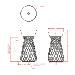 Фото Структура для раковины ArtCeram Wire (ACA045 01 00) белый